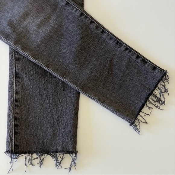 Madewell The Perfect Vintage High Waist Knee Rip Jean Cosner Washed Black - Picture 15 of 16